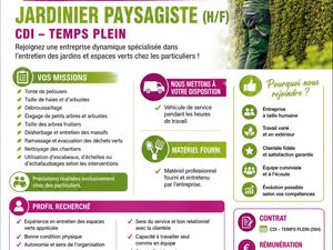 RECRUTEMENT JARDINIER PAYSAGISTE BOURGOIN JALLIEU Dom'easy